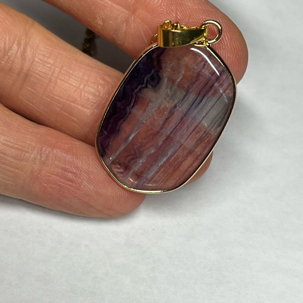 Crystal Rectangle Shaped‎ Ultra-thin Gold Plated Pendant Necklace